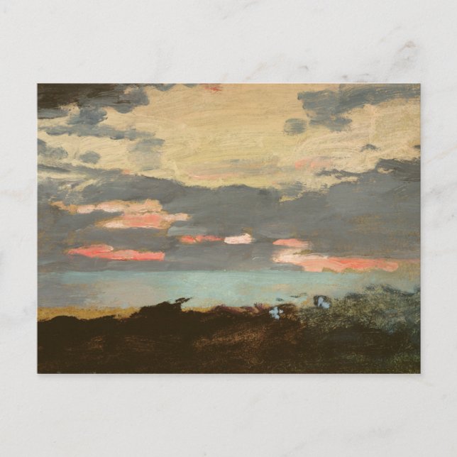Carte Postale Coucher du soleil, Baie de Saco (Devant)