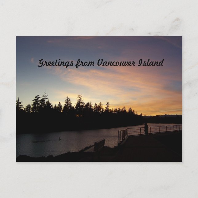 Carte Postale Coucher du soleil d'or (Devant)