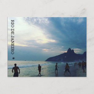 Carte Postale coucher du soleil du football rio