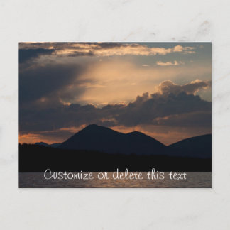 Carte Postale Coucher du soleil du lac Fish ; Personnalisable 