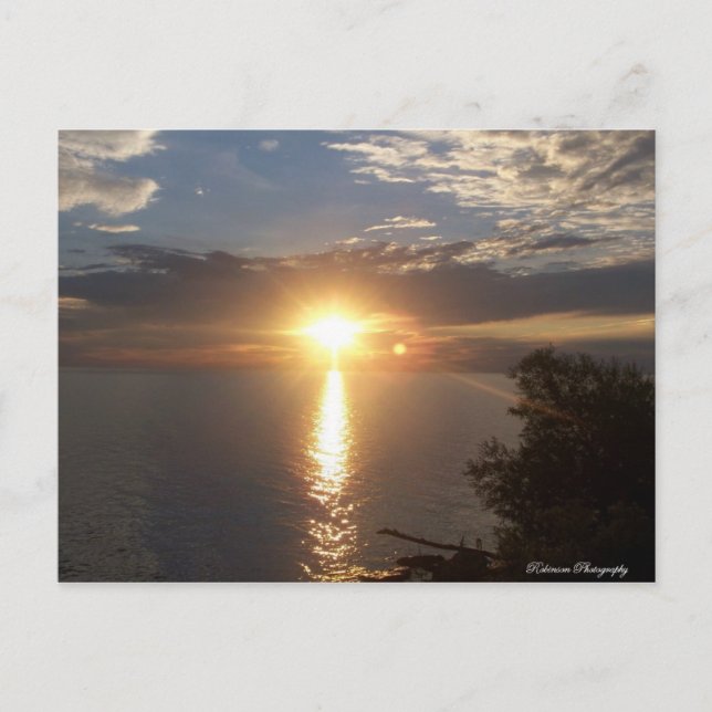 Carte Postale Coucher du soleil du lac Ontario (Devant)