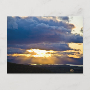 Carte Postale Coucher du soleil du Vermont Champlain