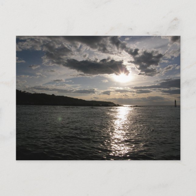 Carte Postale Coucher du soleil sur l'eau (Devant)