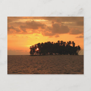 Carte Postale Coucher du soleil, W Coco Banderos, Kuna Yala, Pan