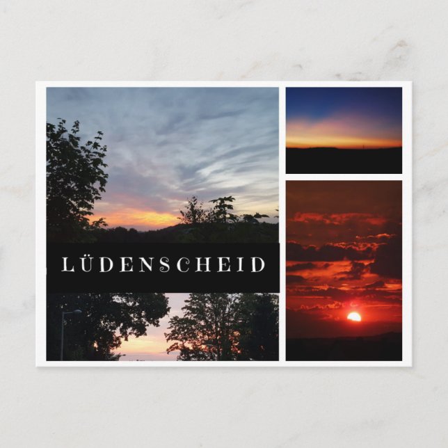 Carte postale "Couchers de soleil à Lüdenscheid" (Devant)