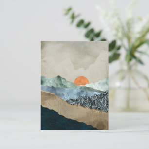 Carte Postale Couches de montagnes texturées avec lueur de couch