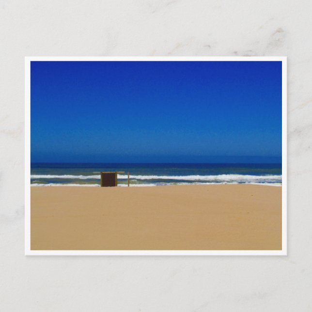 Carte Postale couches de plage bleues (Devant)