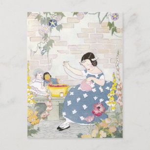 Carte Postale Coudre dans un jardin de Foxglove & Poppies