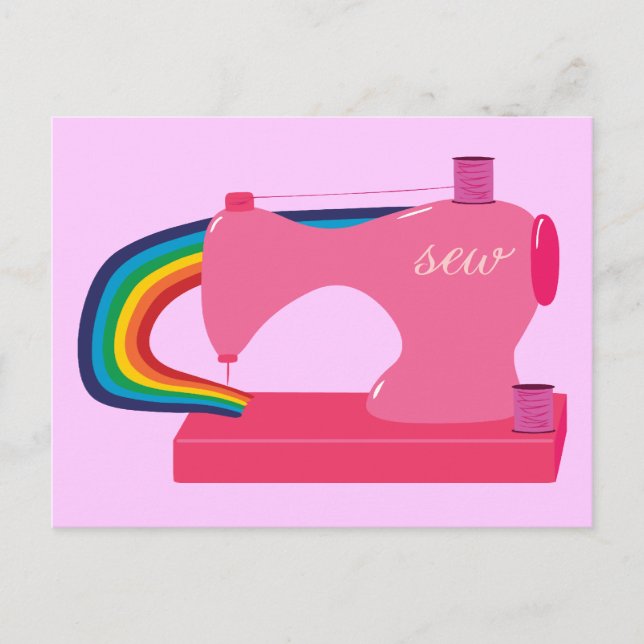 Carte Postale Coudre des arcs-en-ciel (Devant)