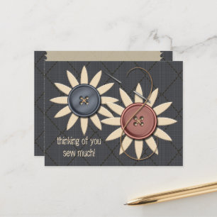 Carte Postale Coudre et Coudre