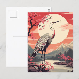 Carte Postale Coulée au lever du soleil près du lac et des Sakur