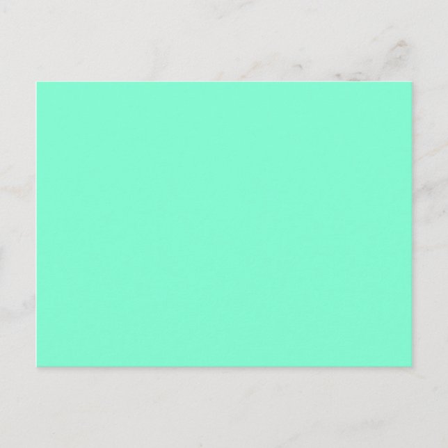 Carte Postale couleur aquamarine (Devant)