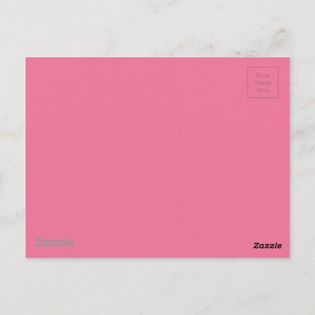 Carte Postale Couleur Arrière - plan rose (Dos)