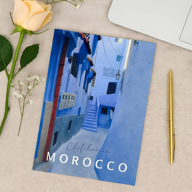 Carte Postale Couleur bleu Chefchaouen Maroc Médina (Créateur téléchargé)