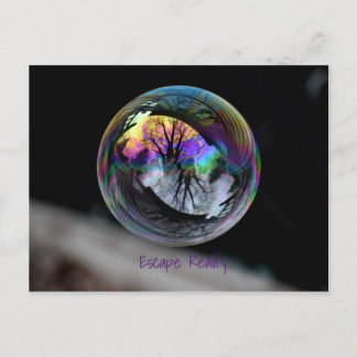 Carte Postale Couleur contre bulle noire/blanche