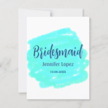 Couleur d'aquarelle bleu clair de Bridesmaid ajout