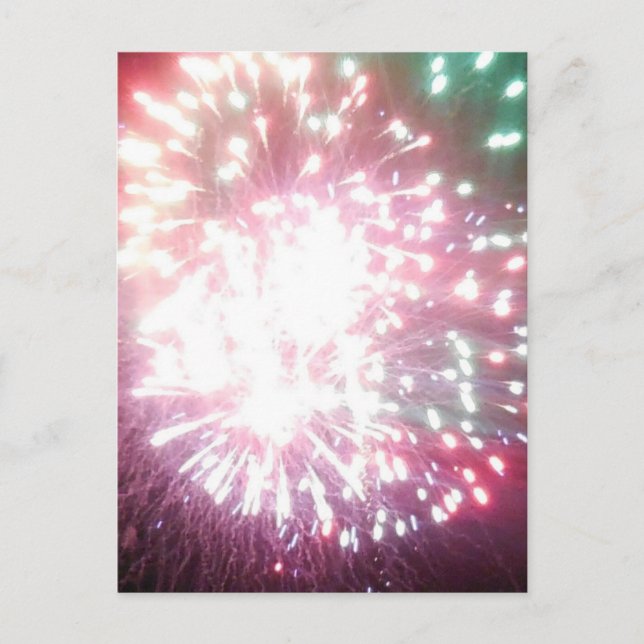 Carte postale couleur Dazzle feux d'artifice (Devant)