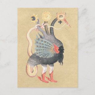Carte Postale Couleur de dragon Python alchimie