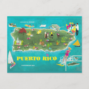 Carte Postale Couleur de la mer Porto Rico
