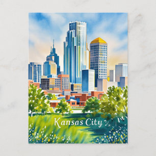 Carte Postale Couleur de l'eau de Kansas City