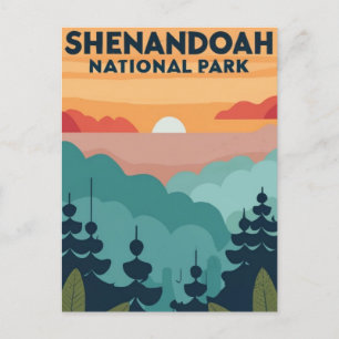 Carte Postale Couleur de l'eau du parc national de Shenandoah