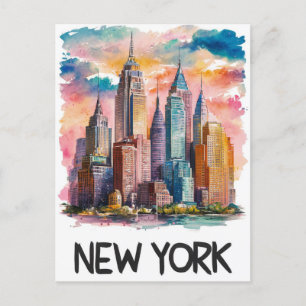 Carte Postale couleur de l'eau new york