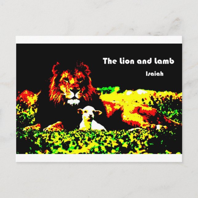 Carte Postale Couleur de lion et d'agneau (Devant)