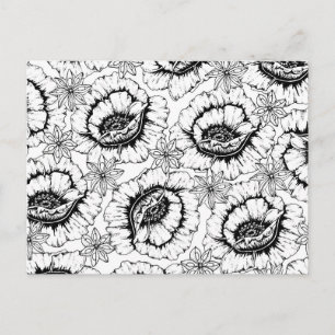 Carte Postale Couleur de vos propres fleurs d'anémones