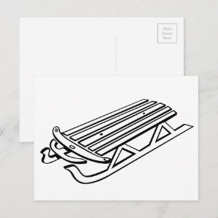 Carte postale Couleur de votre propre traîneau à n