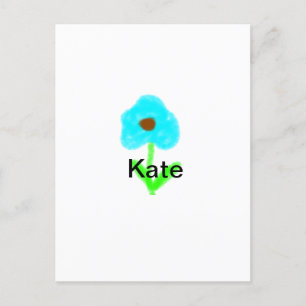 Carte Postale Couleur d'eau bleu vert ajouter votre nom texte pe