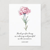 COULEUR D'EAU JANVIER CARNATION FLEURS DE NAISSANC