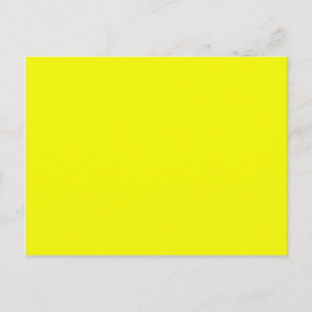 Carte Postale Couleur Jaune Lumineuse Uniquement Produits Person (Devant)