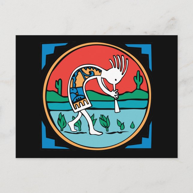 Carte Postale Couleur Kokopelli (Devant)