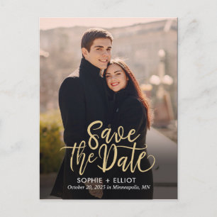 Carte Postale COULEUR MODIFIABLE Du Script Enregistrer La Date