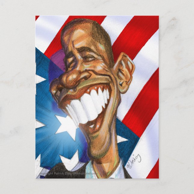 Carte postale couleur Obama Omage (Devant)