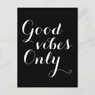 Carte Postale Couleur personnalisable Good Vibes uniquement Moti