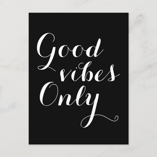 Carte Postale Couleur personnalisable Good Vibes uniquement Moti (Devant)