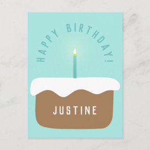 Gateau Joyeux Anniversaire Bougies Cartes Postales Pas De Quantite Minimum Zazzle