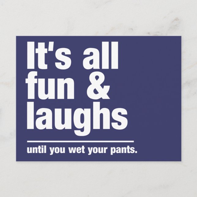 Carte postale couleur personnalisée FUN & LAUGHS (Devant)