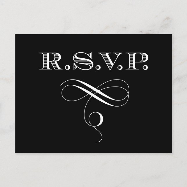 Carte postale couleur personnalisée Rsvp (Devant)