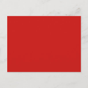 Carte Postale Couleur rouge tendance Customisée Modèle blanc