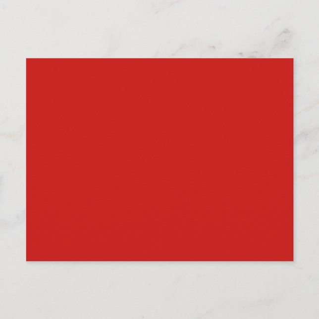 Carte Postale Couleur rouge tendance Customisée Modèle blanc (Devant)