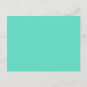 Carte Postale Couleur solide bleu Aqua classique