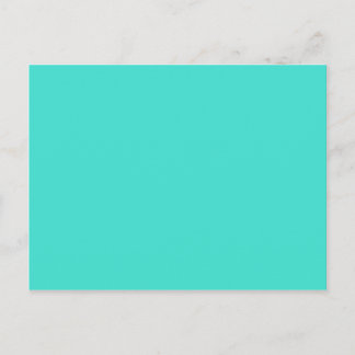 Carte Postale Couleur solide bleu-vert turquoise