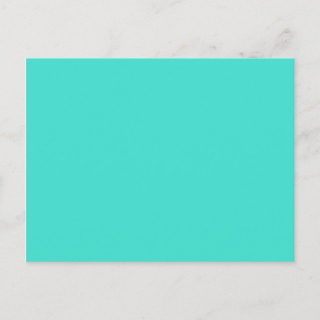 Carte Postale Couleur solide bleu-vert turquoise (Devant)