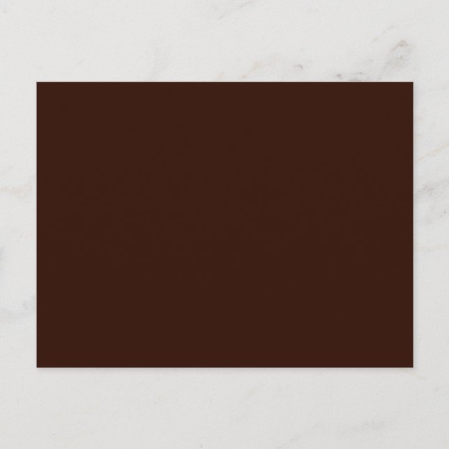 Carte Postale Couleur solide Brown profonde (Devant)
