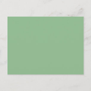 Carte Postale Couleur solide Mer foncée Vert Blanc