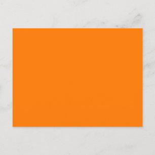 Carte Postale Couleur solide orange de sécurité