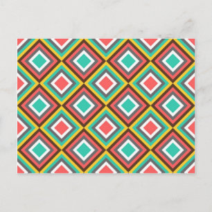 Carte Postale Couleur Turquoise Rose Aztec Cadeau Amérindien