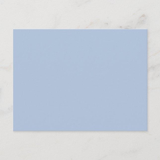 Carte Postale Couleur uni bleu clair en acier (Devant)
